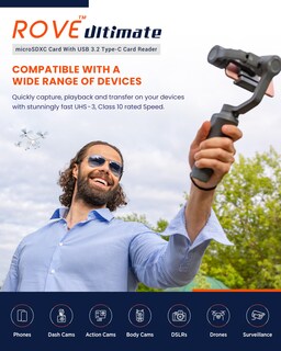 Foto 5 | Foto 5 | Tarjeta De Memoria Rove Ultimate Microsdxc De 256 Gb Con Usb 3.2 Tipo C - Venta Internacional.