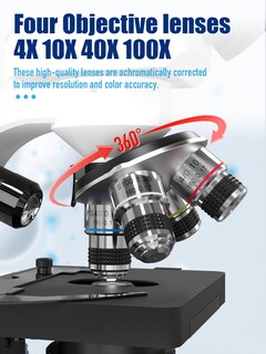 Foto 4 | Foto 4 | Microscopio Vitano Para Adultos Con Aumento De 40x-2500x Con Pantalla De 7 Pulgadas - Venta Internacional.