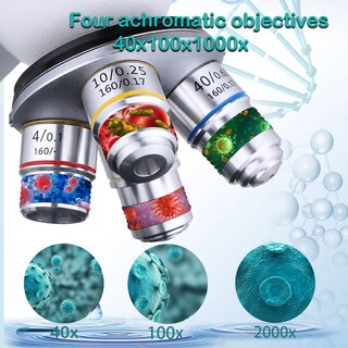 Foto 3 | Foto 3 | Microscopio Compuesto Herwick 40x-2500x Con Wf10x Y Wf25x - Venta Internacional.