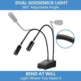 Foto 7 | Foto 7 | Microscopio Gringoo De 6 W Con Doble Cuello De Cisne Led Y Anillo De Luz De 64 Led - Venta Internacional.