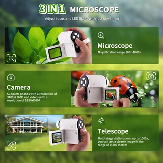 Foto 6 | Foto 6 | Microscopio Portátil Oozstar 1000x Mini Para Niños - Venta Internacional.