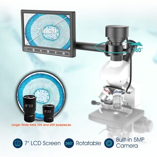 Foto 2 | Foto 2 | Microscopio Edkie 40x-2500x Con Aumento Y Pantalla Lcd De 7 Pulgadas - Venta Internacional.