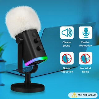 Foto 3 | Foto 3 | Micrófono Pop Filter Zealsound Blue Yeti Con Parabrisas Blanco - Venta Internacional.