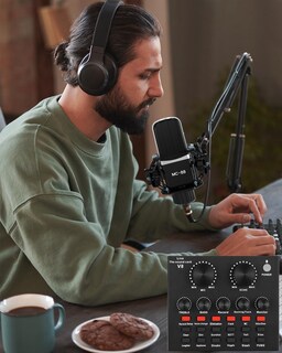 Foto 6 | Foto 6 | Paquete De Equipo De Podcast Con Interfaz De Audio Luvumvlt V8 Con Micrófono - Venta Internacional.