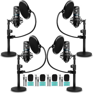 Foto 1 | Foto 1 | Paquete De Micrófonos Para Podcasts Movo Podpak4t Con 4 Micrófonos De Condensador - Venta Internacional.