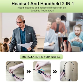Foto 5 | Foto 5 | Auriculares Con Micrófono Inalámbrico Xiaokoa Uhf Con Pantalla Led - Venta Internacional.