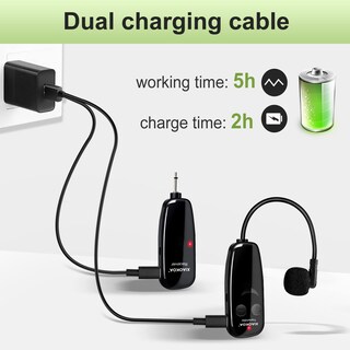 Foto 6 | Foto 6 | Auriculares Con Micrófono Inalámbrico Xiaokoa Uhf Con Pantalla Led - Venta Internacional.
