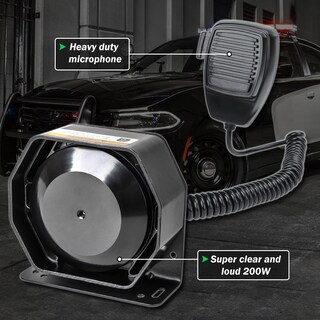 Foto 3 | Foto 3 | Sistema Pa Police Siren Winstor 8 Tonos 200 W 12 V Con Micrófono - Venta Internacional.