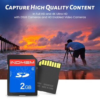 Foto 5 | Foto 5 | Tarjeta Sd Indmem De 2 Gb Clase 4 Memoria Flash Mlc 10 Paquetes - Venta Internacional.
