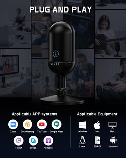 Foto 7 | Foto 7 | Micrófono De Condensador Cardioide Usb Inalámbrico Alabs De 100 Pies - Venta Internacional.