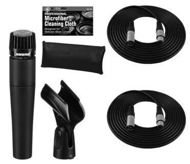 Foto 1 | Foto 1 | Paquete De Micrófono Dinámico Cardioide Para Instrumentos Shure Sm57-lc Y Dos (2) Cables Xlr Adicionales - Venta Internacional.