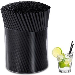 Foto 1 | Foto 1 | Pajitas Cortas Desechables Negras Para Cócteles 13 Cm De Longitud 1000 Unidades - Venta Internacional.
