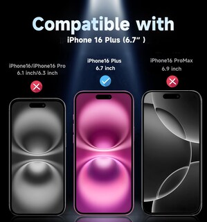 Foto 2 | Foto 2 | Protector De Pantalla Magic John Para Iphone 16 Plus 6.7'' - Venta Internacional.