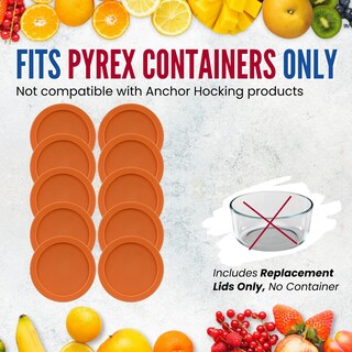 Foto 5 | Foto 5 | Tapas De Repuesto Para Recipientes Pyrex De Vidrio Para Almacenamiento De Alimentos De 2 Tazas - Venta Internacional.