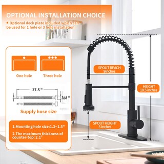 Foto 4 | Foto 4 | Grifo De Cocina Owofan De Acero Inoxidable Negro Con Pulverizador Desplegable - Venta Internacional.