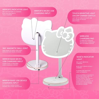Foto 4 | Foto 4 | Espejo De Maquillaje Impressions Vanity Hello Kitty Led Recargable - Venta Internacional.