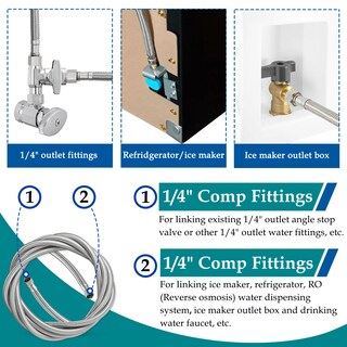 Foto 3 | Foto 3 | Línea De Agua Trenzada Ondion Para Refrigerador 6 M Pex Con 1/4 Unidades - Venta Internacional.