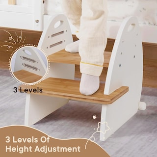Foto 3 | Foto 3 | Taburete Tikspcae De Madera Con 2 Escalones Para Niños Ajustable - Venta Internacional.