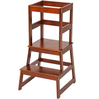 Foto 3 | Foto 3 | Taburete De Cocina Para Niños Wiifo Con Barra De Seguridad De Madera Maciza - Venta Internacional.