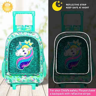 Foto 3 | Foto 3 | Mochila Rodante Gxtvo Para Niñas Con Ruedas Enrollables Unicorn - Venta Internacional.