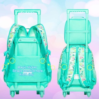Foto 5 | Foto 5 | Mochila Rodante Gxtvo Para Niñas Con Ruedas Enrollables Unicorn - Venta Internacional.