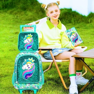 Foto 7 | Foto 7 | Mochila Rodante Gxtvo Para Niñas Con Ruedas Enrollables Unicorn - Venta Internacional.
