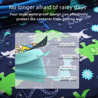 Foto 7 | Foto 7 | Mochila Willikiva 3d Dinosaur Impermeable Para Niños Con Correa - Venta Internacional.