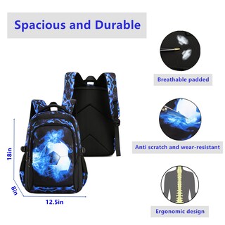 Foto 3 | Foto 3 | Mochila Mezhsa Mochila Para Niños Fútbol Para Escuela Secundaria - Venta Internacional.