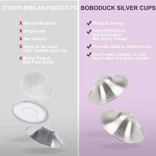 Foto 3 | Foto 3 | Nipple Shields Boboduck Lactancia Recién Nacido 999 Plateados Talla Grande - Venta Internacional.