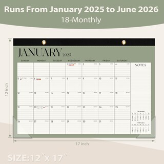 Foto 4 | Foto 4 | Calendario De Escritorio Valcome 2025 De Enero A Junio 18 Meses 17 X 12 Cm - Venta Internacional.