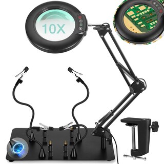 Foto 1 | Foto 1 | Estación De Soldadura Ivmaie Helping Hands Con Lupa De 10 Aumentos Con Luz - Venta Internacional.