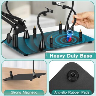 Foto 6 | Foto 6 | Estación De Soldadura Ivmaie Helping Hands Con Lupa De 10 Aumentos Con Luz - Venta Internacional.