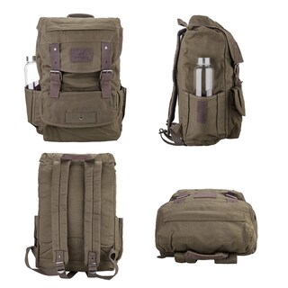 Foto 3 | Foto 3 | Mochila Topwolfs De Lona Encerada Impermeable Para Hombre Color Verde - Venta Internacional.