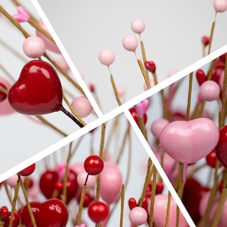 Foto 4 | Foto 4 | Decoraciones Jinghong Para El Día De San Valentín Paquete De 24 Tallos En Forma De Corazón - Venta Internacional.