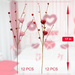Foto 5 | Foto 5 | Decoraciones Jinghong Para El Día De San Valentín Paquete De 24 Tallos En Forma De Corazón - Venta Internacional.
