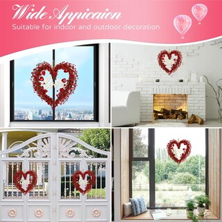 Foto 7 | Foto 7 | Corona De Flores Rojas Artificiales Oeopiur Para El Día De San Valentín - Venta Internacional.