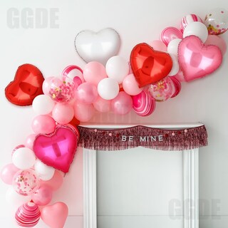 Foto 6 | Foto 6 | Globos Ggde Heart 45 Cm Mylar Fiesta De San Valentín 16 Unidades - Venta Internacional.