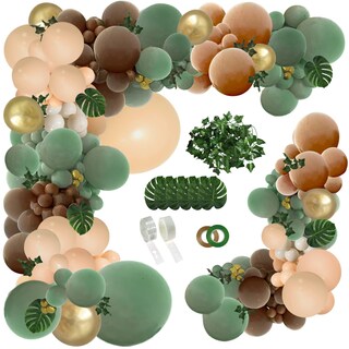 Foto 1 | Foto 1 | Kit De Guirnaldas Con Globos Perpaol Verde Salvia Y Marrón 148 Piezas - Venta Internacional.