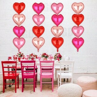 Foto 3 | Foto 3 | Globos Mylar Ggde En Forma De Corazón De 18 Cm Para Decoración De Fiesta De San Valentín - Venta Internacional.