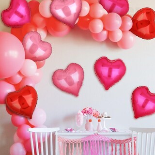Foto 5 | Foto 5 | Globos Mylar Ggde En Forma De Corazón De 18 Cm Para Decoración De Fiesta De San Valentín - Venta Internacional.