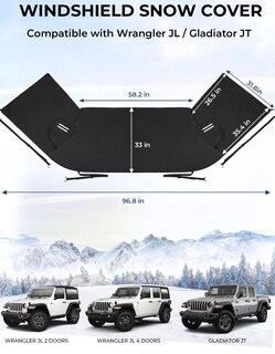 Foto 6 | Foto 6 | Protector De Nieve Para Parabrisas Joytutus Wrangler Jk Jl Gladiator Jt - Venta Internacional.