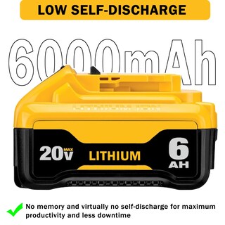 Foto 4 | Foto 4 | Batería De Larga Duración De 20 V 6 Ah Para Dewalt Dcb206 Dcb204 Dcb203 Dcb208 - Venta Internacional.