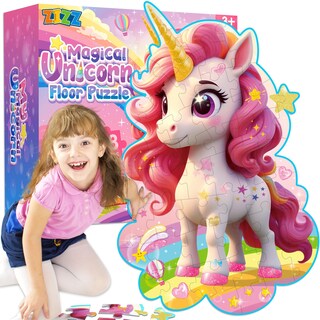 Foto 1 | Foto 1 | Puzle De Suelo Zizz Unicorn 48 Piezas Para Niños De 4 A 8 Años - Venta Internacional.