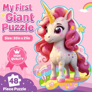Foto 3 | Foto 3 | Puzle De Suelo Zizz Unicorn 48 Piezas Para Niños De 4 A 8 Años - Venta Internacional.