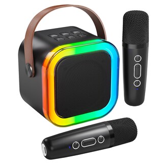 Foto 1 | Foto 1 | Máquina De Karaoke Peski Portátil Bluetooth Con 2 Micrófonos Color Negro - Venta Internacional.