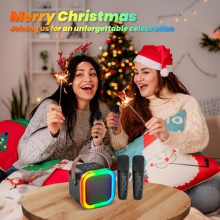 Foto 4 | Foto 4 | Máquina De Karaoke Peski Portátil Bluetooth Con 2 Micrófonos Color Negro - Venta Internacional.