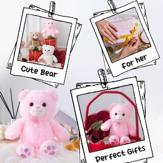 Foto 5 | Foto 5 | Oso De Peluche Zgxiong Rosa Con Corazón De 23 Cm - Venta Internacional.