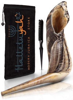 Foto 1 | Foto 1 | Cuerno De Carnero Shofar Halleluyah 14 A 16 Cm Kosher Inodoro Con Accesorios - Venta Internacional.