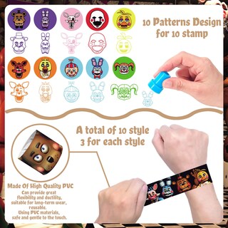 Foto 4 | Foto 4 | Decoraciones De Cumpleaños Wooacme Five Nights Con Pulsera Slap - Venta Internacional.