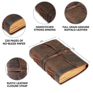 Foto 4 | Foto 4 | Journal Leather Village Encuadernado En Piel Marrón Oscuro 7 X 5 Cm 220 Págs. - Venta Internacional.